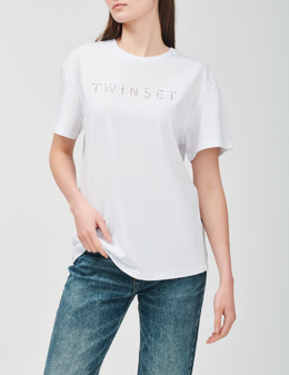 TWINSET: Белая футболка 
