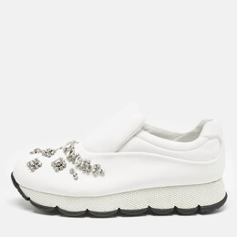 Prada: Белые мокасины 