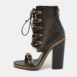 Balmain: Чёрные сандалии 