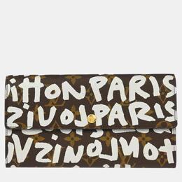 Louis Vuitton: Коричневый кошелёк  Porte Monnaie