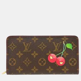 Louis Vuitton: Коричневый кошелёк  Porte Monnaie