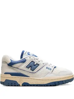 New Balance: Голубые кроссовки  550
