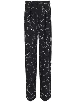 Balmain: Чёрные брюки 