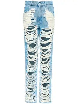 MM6 Maison Margiela: Рваные джинсы 