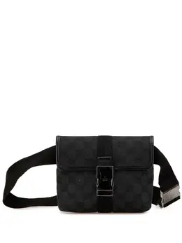 Gucci Pre-Owned: Чёрная поясная сумка 