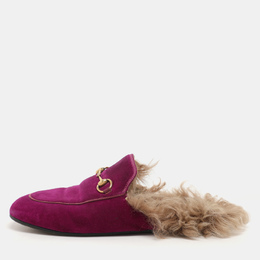 Gucci: Фиолетовые сабо  Princetown