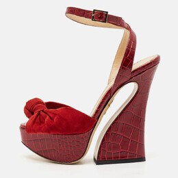 Charlotte Olympia: Бордовые сандалии 