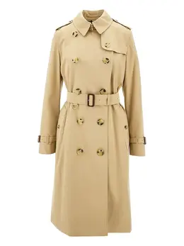 Burberry: Двубортный плащ 