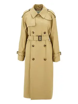 Burberry: Бежевый плащ 
