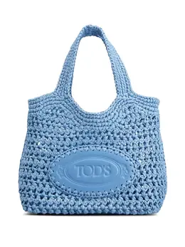 Tod's: Голубая сумка-шоппер 