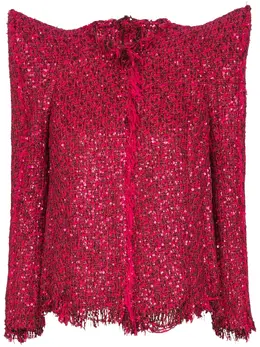 Balmain: Твидовая куртка 