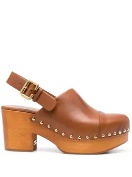 Chloé: Коричневые сабо 