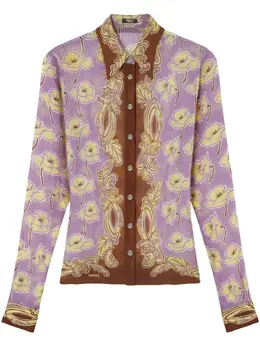 Versace: Фиолетовая рубашка 