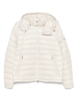 Moncler: Бежевая куртка 