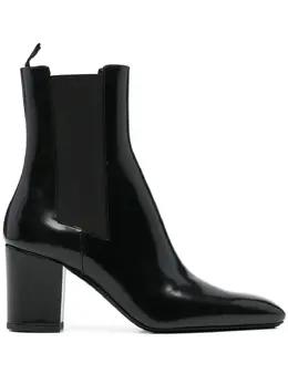 Saint Laurent: Чёрные ботинки 