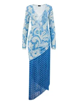 ETRO: Платье с v-образным вырезом 