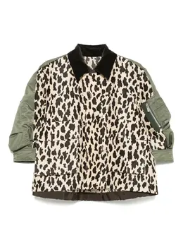 sacai: Куртка с леопардовым принтом 