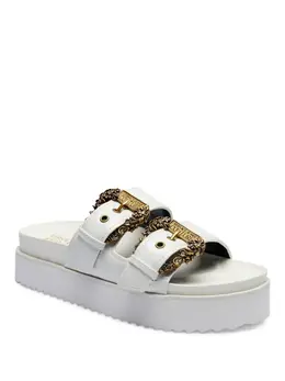 Versace Jeans Couture: Белые сандалии 