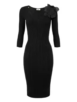 Elisabetta Franchi: Платье с цветочным принтом 