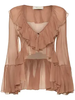 BLUMARINE: Прозрачная рубашка 