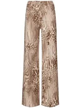 BLUMARINE: Джинсы с леопардовым принтом 