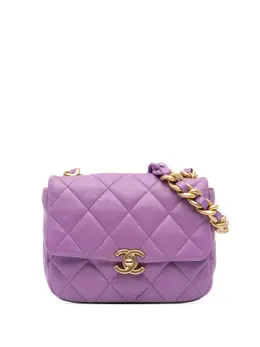CHANEL Pre-Owned: Фиолетовая сумка через плечо 
