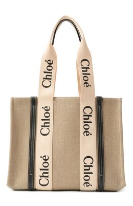 Chloé: Бежевая сумка  Woody