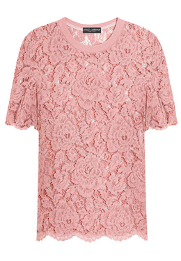 DOLCE&GABBANA: Розовый топ 