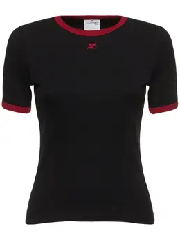 COURREGES: Хлопковая футболка 