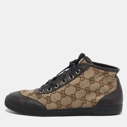 Gucci: Коричневые кроссовки  GG