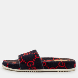 Gucci: Синие сандалии  GG