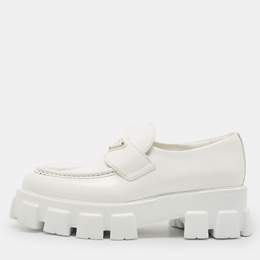 Prada: Белые лоферы 
