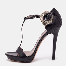 Versace: Чёрные сандалии 