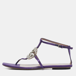 Gucci: Фиолетовые сандалии  Interlocking G