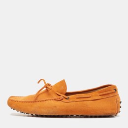 Tod's: Оранжевые мокасины 