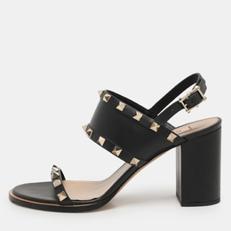 Valentino: Чёрные сандалии  Rockstud