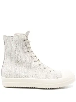 Rick Owens DRKSHDW: Белые кроссовки 