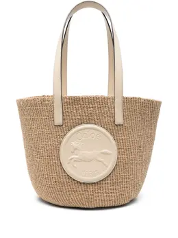 Chloé: Светлая сумка-шоппер 