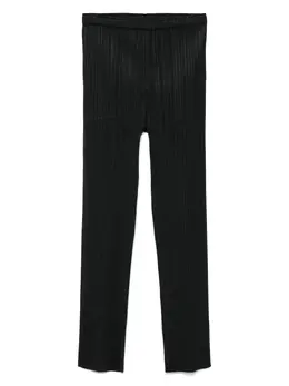 Pleats Please Issey Miyake: Чёрные брюки 