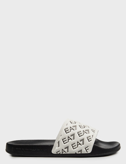 EA7 EMPORIO ARMANI: Белые шлёпанцы 
