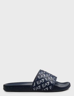 EA7 EMPORIO ARMANI: Синие шлёпанцы 