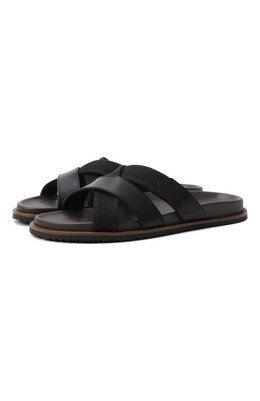 Canali: Чёрные шлёпанцы 