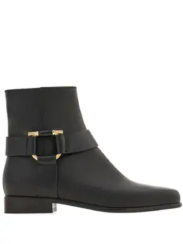Ferragamo: Чёрные ботинки  Gancini