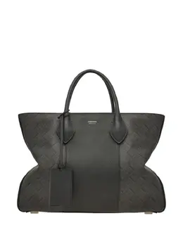 Ferragamo: Сумка-шоппер  Gancini с принтом