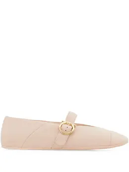 Ferragamo: Розовые балетки  Gancini