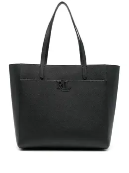 Lauren Ralph Lauren: Чёрная сумка-шоппер 