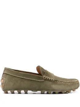 Tod's: Зелёные туфли  Gommino