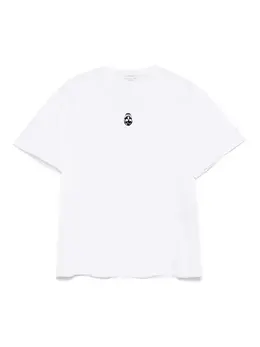 Alexander McQueen: Белая футболка  Skull