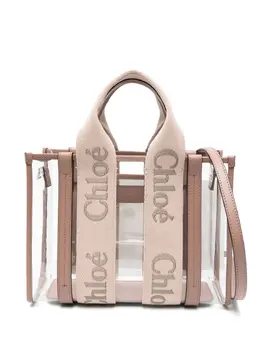 Chloé: Светлая сумка-шоппер  Woody