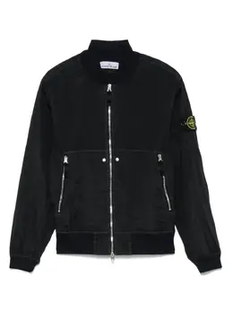 Stone Island: Чёрная куртка  Compass